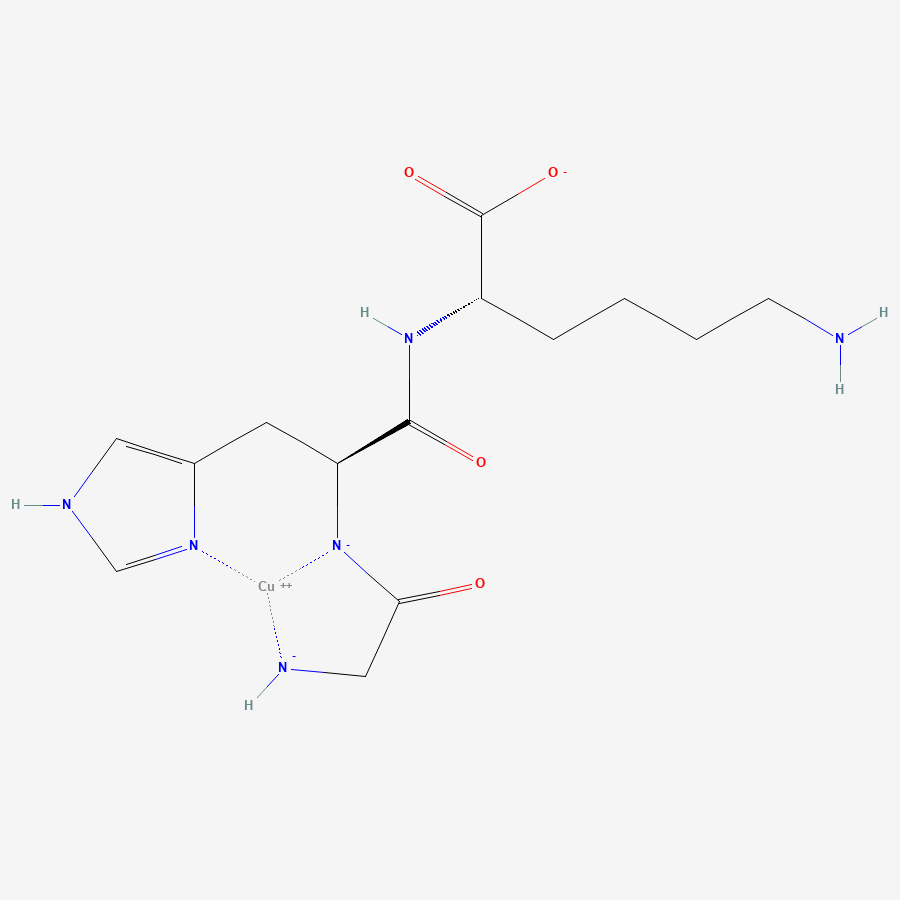 2D molecular structure of the GHK-Cu complex
