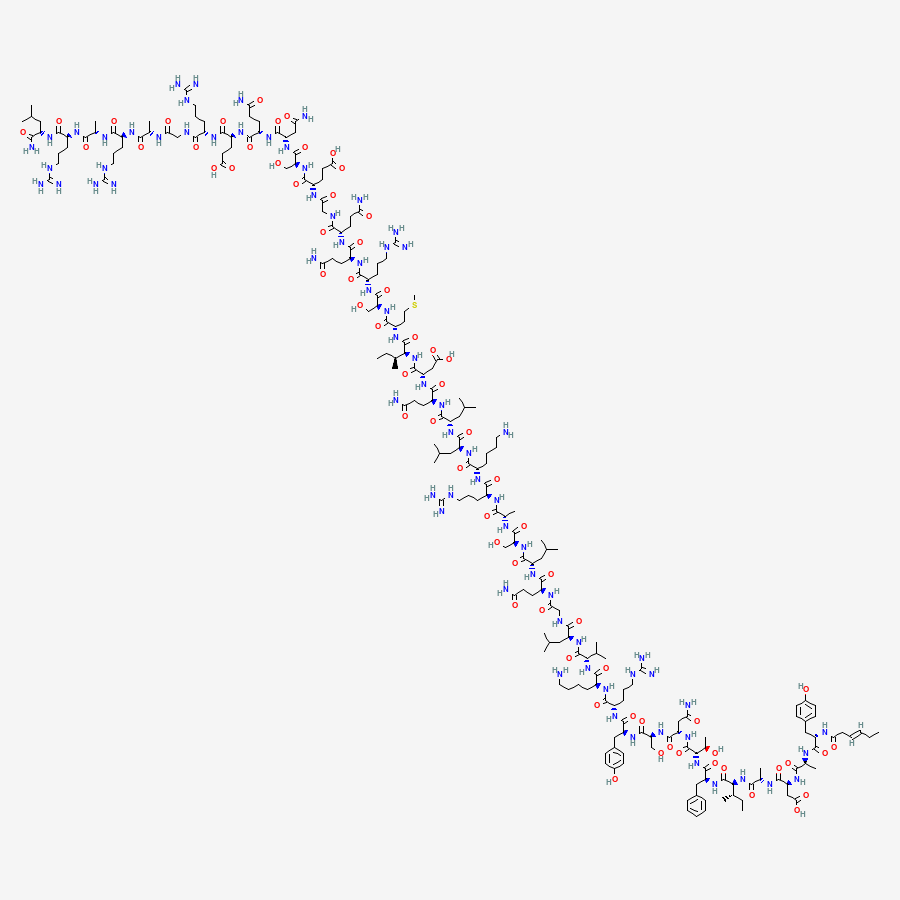 2D molecular structure of Tesamorelin